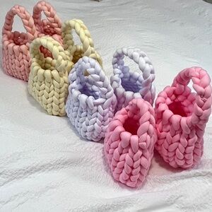 Custom fashion handbags- Pink, White, Yellow, Peach. Arm Candy 🍬